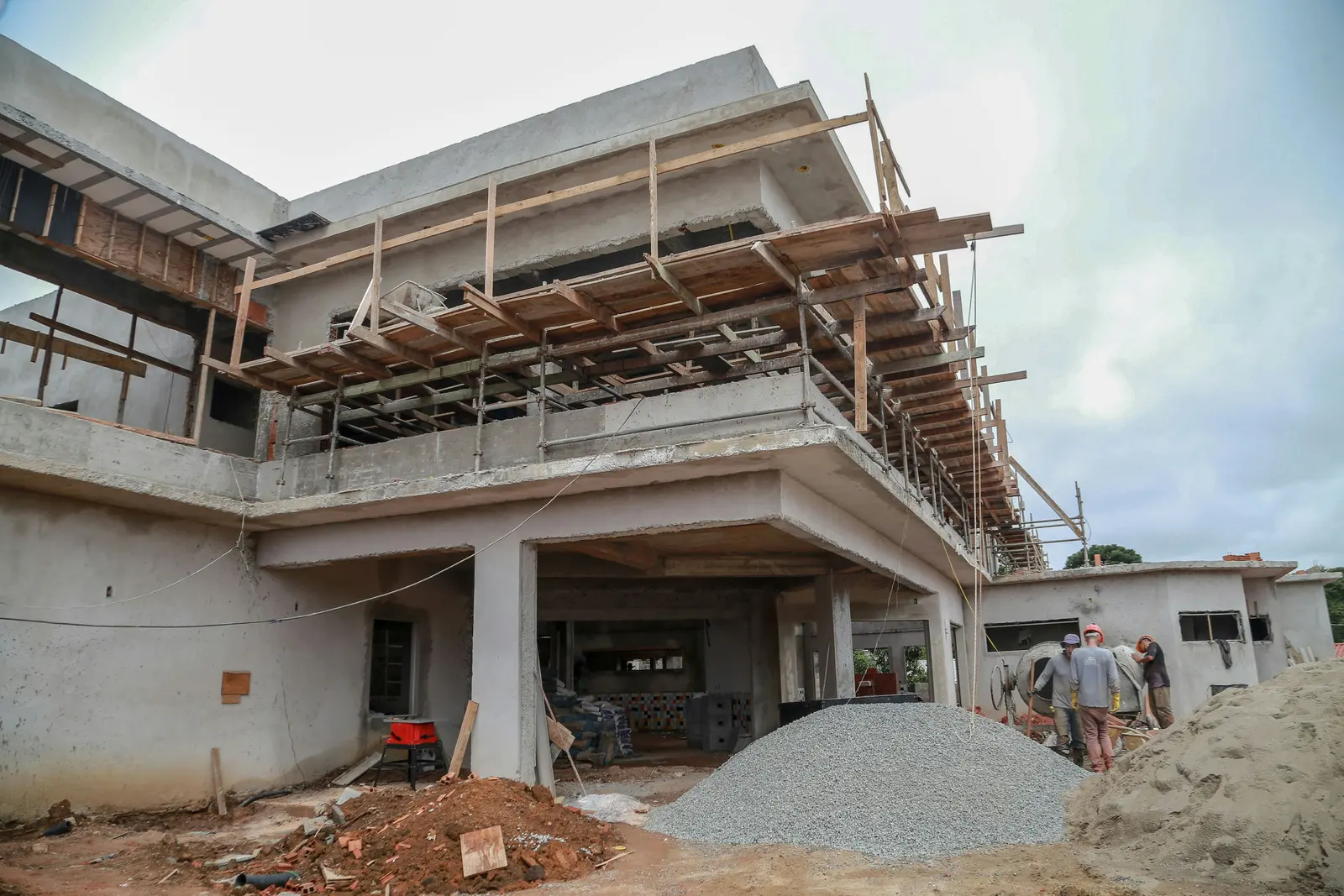 Vivienda unifamiliar en fase de obra nueva, ejemplo de actuación sujeta a licencia de obra mayor